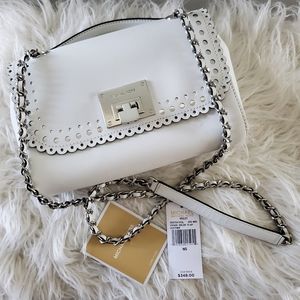 MK Violet Vivian Crossbody in Optic White💐 Rare